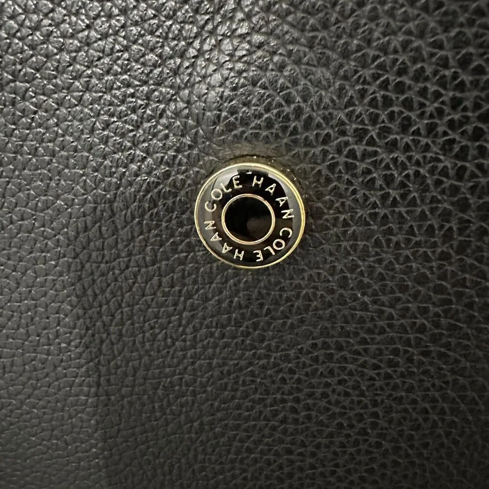 NEW Cole Haan Everyday Grand Series Black Leather Tote Bag Top Zip, Retails $310 - Picture 4 of 16